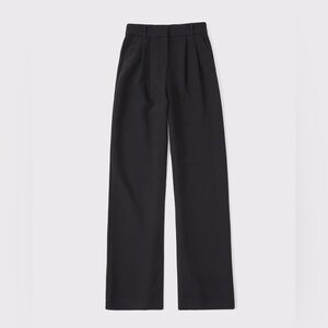 Abercrombie & Fitch Sloane Tailored Wide Leg Black Pant